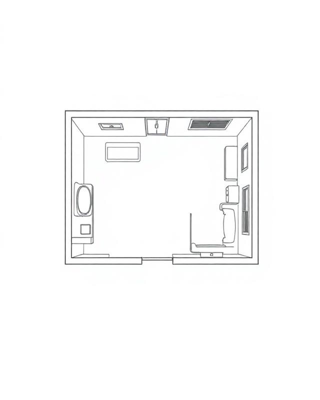 Floor plan of a compact courtyard house